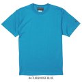 【BIGサイズ対応商品】  GRANDE.F.P.定番ハイクオリティー.ベーシックソリッド（無地）刺繍入りカラーTシャツ 　ターコイズブルー