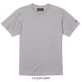 【BIGサイズ対応商品】  GRANDE.F.P.定番ハイクオリティー.ベーシックソリッド（無地）刺繍入りカラーTシャツ 　ライトグレー