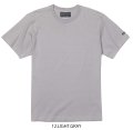 【BIGサイズ対応商品】  GRANDE.F.P.定番ハイクオリティー.ベーシックソリッド（無地）刺繍入りカラーTシャツ 　ライトグレー