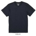【BIGサイズ対応商品】  GRANDE.F.P.定番ハイクオリティー.ベーシックソリッド（無地）刺繍入りカラーTシャツ 　ブラック
