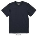 【BIGサイズ対応商品】  GRANDE.F.P.定番ハイクオリティー.ベーシックソリッド（無地）刺繍入りカラーTシャツ 　ブラック