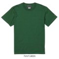 【BIGサイズ対応商品】  GRANDE.F.P.定番ハイクオリティー.ベーシックソリッド（無地）刺繍入りカラーTシャツ 　アイビーグリーン