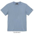 【BIGサイズ対応商品】  GRANDE.F.P.定番ハイクオリティー.ベーシックソリッド（無地）刺繍入りカラーTシャツ 　アシッドブルー