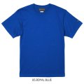 【BIGサイズ対応商品】  GRANDE.F.P.定番ハイクオリティー.ベーシックソリッド（無地）刺繍入りカラーTシャツ 　ロイヤルブルー