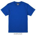 【BIGサイズ対応商品】  GRANDE.F.P.定番ハイクオリティー.ベーシックソリッド（無地）刺繍入りカラーTシャツ 　ロイヤルブルー