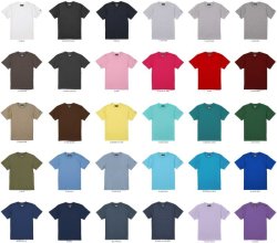画像3: 【BIGサイズ対応商品】  GRANDE.F.P.定番ハイクオリティー.ベーシックソリッド（無地）刺繍入りカラーTシャツ 　ライトパープル