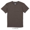 【BIGサイズ対応商品】  GRANDE.F.P.定番ハイクオリティー.ベーシックソリッド（無地）刺繍入りカラーTシャツ 　チャコール