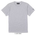 【BIGサイズ対応商品】  GRANDE.F.P.定番ハイクオリティー.ベーシックソリッド（無地）刺繍入りカラーTシャツ 　アッシュグレー