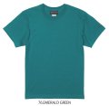 【BIGサイズ対応商品】  GRANDE.F.P.定番ハイクオリティー.ベーシックソリッド（無地）刺繍入りカラーTシャツ 　エメラルドグリーン