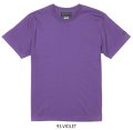 【BIGサイズ対応商品】  GRANDE.F.P.定番ハイクオリティー.ベーシックソリッド（無地）刺繍入りカラーTシャツ 　バイオレットパープル