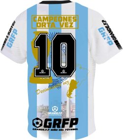 画像3: 【BIGサイズ対応商品】 2024"CAMPEONES ORTA VEZ”-Argentina-昇華転写プラシャツ アルゼンチン.ホワイトxサックスブルー