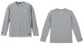 【BIGサイズ対応商品】 見木友哉ｘGRANDE.F.Pコラボ.TOMOYA.シルエット刺繍長袖Tシャツ　ヘザーグレー