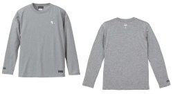 画像1: 【BIGサイズ対応商品】 見木友哉ｘGRANDE.F.Pコラボ.TOMOYA.シルエット刺繍長袖Tシャツ　ヘザーグレー