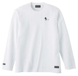 画像2: 【BIGサイズ対応商品】 見木友哉ｘGRANDE.F.Pコラボ.TOMOYA.シルエット刺繍長袖Tシャツ　ホワイト