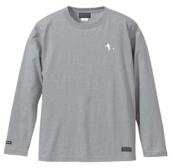 画像2: 【BIGサイズ対応商品】 見木友哉ｘGRANDE.F.Pコラボ.TOMOYA.シルエット刺繍長袖Tシャツ　ヘザーグレー