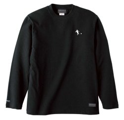 画像2: 【BIGサイズ対応商品】 見木友哉ｘGRANDE.F.Pコラボ.TOMOYA.シルエット刺繍長袖Tシャツ　ブラック