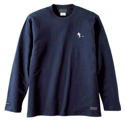 画像2: 【BIGサイズ対応商品】 見木友哉ｘGRANDE.F.Pコラボ.TOMOYA.シルエット刺繍長袖Tシャツ　ネイビー