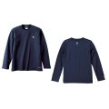 【BIGサイズ対応商品】 見木友哉ｘGRANDE.F.Pコラボ.TOMOYA.シルエット刺繍長袖Tシャツ　ネイビー