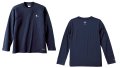 【BIGサイズ対応商品】 見木友哉ｘGRANDE.F.Pコラボ.TOMOYA.シルエット刺繍長袖Tシャツ　ネイビー