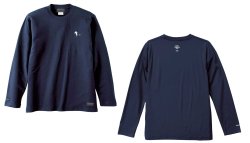 画像1: 【BIGサイズ対応商品】 見木友哉ｘGRANDE.F.Pコラボ.TOMOYA.シルエット刺繍長袖Tシャツ　ネイビー