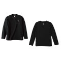 【BIGサイズ対応商品】 見木友哉ｘGRANDE.F.Pコラボ.TOMOYA.シルエット刺繍長袖Tシャツ　ブラック