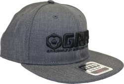 画像2: GRFP.3D刺繍フラットバイザーキャップ　ヘザーチャコールグレーｘブラック