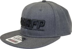 画像1: GRFP.3D刺繍フラットバイザーキャップ　ヘザーチャコールグレーｘブラック
