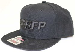 画像1: GRFP.3D刺繍フラットバイザーキャップ　ブラックｘブラック