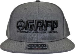 画像3: GRFP.3D刺繍フラットバイザーキャップ　ヘザーチャコールグレーｘブラック