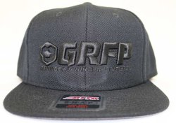 画像3: GRFP.3D刺繍フラットバイザーキャップ　ブラックｘブラック