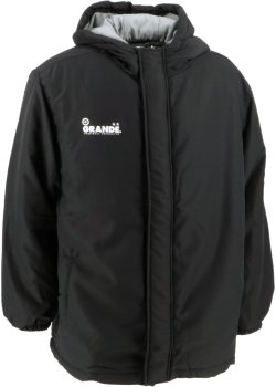 画像2: 【ジュニアサイズ】GRANDE.F.Pベーシック.アクティブ.フーデッドハーフベンチコート　ブラック