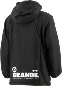 画像3: 【ジュニアサイズ】GRANDE.F.Pベーシック.アクティブ.フーデッドハーフベンチコート　ブラック