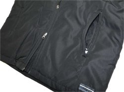 画像4: 【BIGサイズ対応】GRFP.パネルプリント.フーデッド.ウォーマーハーフジャケット   ブラックxホワイト