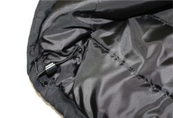 画像7: 【BIGサイズ対応】GRFP.パネルプリント.フーデッド.ウォーマーハーフジャケット   ブラックxホワイト