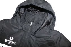 画像3: 【BIGサイズ対応】GRFP.パネルプリント.フーデッド.ウォーマーハーフジャケット   ブラックxホワイト