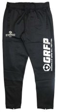 【BIGサイズ対応】GRFP.ストレッチジャージ.ロングパンツ　ブラックｘガンメタル