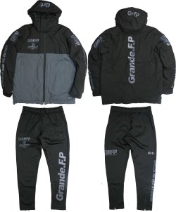 画像8: 【BIGサイズ対応】Grande.f.p.LIMITEDハーフウォーマージャケット  ブラックxグレー