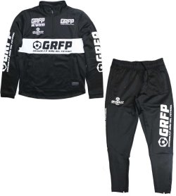 画像4: 【BIGサイズ対応】GRFP.ストレッチジャージ.ロングパンツ ブラックxホワイト