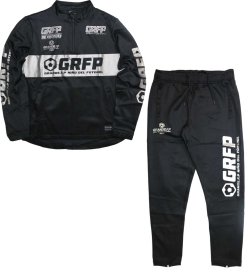 画像4: 【BIGサイズ対応】GRFP.ストレッチジャージ.ロングパンツ ブラックxガンメタル