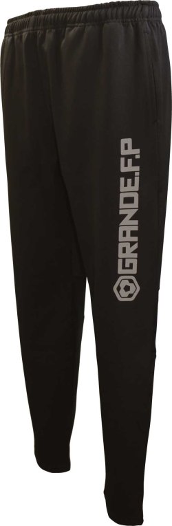 画像1: 【ジュニア対応】GRANDE.F.P プロト.２－ウェイス.ストレッチジャージ.ジップパンツ　ブラックｘブラック