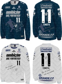 画像11: 【完全予約販売】【ジュニア〜BIGサイズ対応商品】 見木友哉ｘGRANDE.F.Pコラボ.TOMOYA・NO.11.昇華転写サポートプラシャツ.長袖　ネイビー