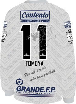 画像3: 【完全予約販売】【ジュニア〜BIGサイズ対応商品】 見木友哉ｘGRANDE.F.Pコラボ.TOMOYA・NO.11.昇華転写サポートプラシャツ.長袖　ライトグレー