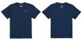 【先行予約販売：お届け日指定不可.2025年6月中旬〜6月下旬発売〜お届け商品】 【ジュニア〜BIGサイズ対応商品】 見木友哉ｘGRANDE.F.Pコラボ.TOMOYA・Mマーク.銀糸刺繍.サポートコットン半袖Tシャツ　ネイビー