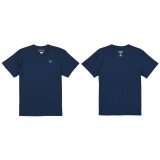 【完全予約販売：お届け日指定不可.2025年7月中旬〜7月下旬.　お届け商品】【ジュニア〜BIGサイズ対応商品】 ｘ見木友哉コラボ.TOMOYA・Mマーク.銀糸刺繍.サポートコットン半袖Tシャツ　ネイビー