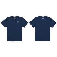 【完全予約販売：お届け日指定不可.2025年7月下旬〜8月上旬.　お届け商品】【ジュニア〜BIGサイズ対応商品】 ｘ見木友哉コラボ.TOMOYA・Mマーク.銀糸刺繍.サポートコットン半袖Tシャツ　ネイビー