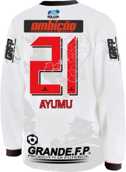 画像3: 【完全予約販売：ご注文から、3〜4週間後にお届け商品.お届け指定日不可】【ジュニア〜BIGサイズ対応商品】豊田歩ｘGRANDE.F.Pコラボ.AYUMU・NO.21昇華転写サポートプラシャツ.長袖　ホワイト