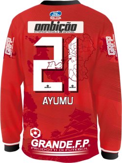 画像3: 【完全予約販売：ご注文から、3〜4週間後にお届け商品.お届け指定日不可】【ジュニア〜BIGサイズ対応商品】豊田歩ｘGRANDE.F.Pコラボ.AYUMU・NO.21昇華転写サポートプラシャツ.長袖　レッド