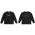 Grande.F.Pブラッシングロゴ.ルーズフィット長袖Tシャツ　ブラックｘホワイト