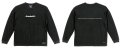 Grande.F.Pブラッシングロゴ.ルーズフィット長袖Tシャツ　ブラックｘホワイト