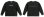 画像1: Grande.F.Pブラッシングロゴ.ルーズフィット長袖Tシャツ　ブラックｘホワイト (1)